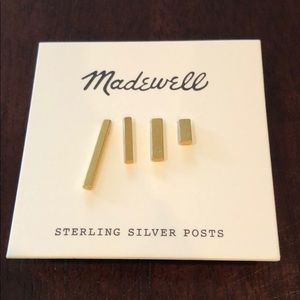 BNWT Madewell Mismatch Bar Stud Earrings